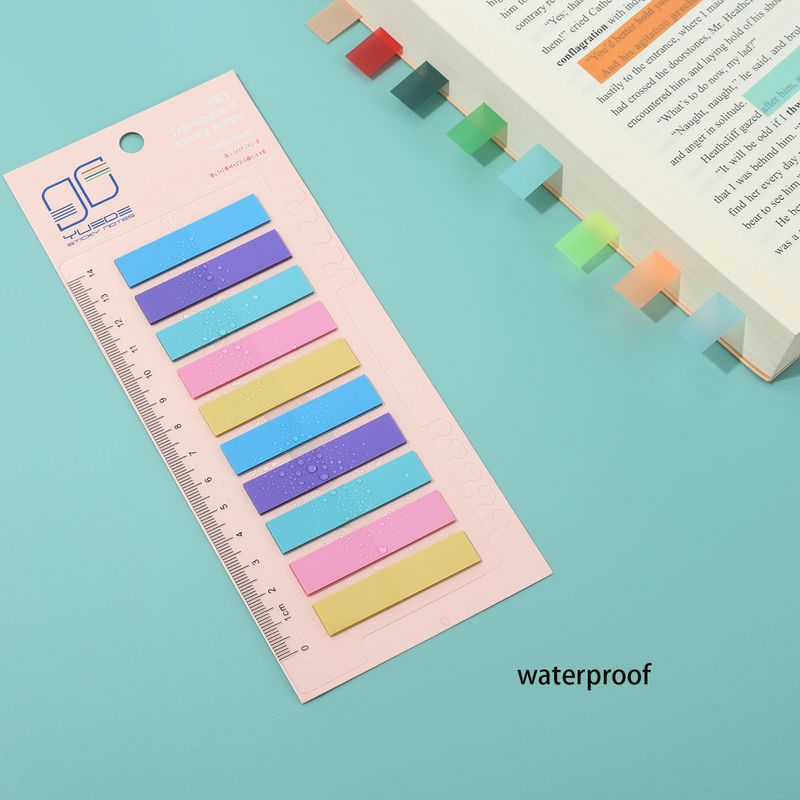 Yueda 40 Farbe Morandi Index Aufkleber Durchscheinendes Etikett Fluoreszierende Anzeige Post-it Notizen Student Supplies Transparenter Aufkleber_voghion.com