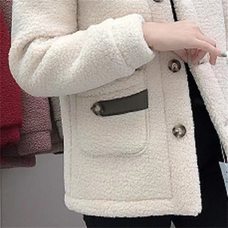 Herbst Winter 2023 Neue Frauen Nachahmung Lamm Wolle Jacke Thicke Warme Tasche Zuhälter Pelzmantel Weibliche Baumwolle Gefütterte Jacke_voghion.com