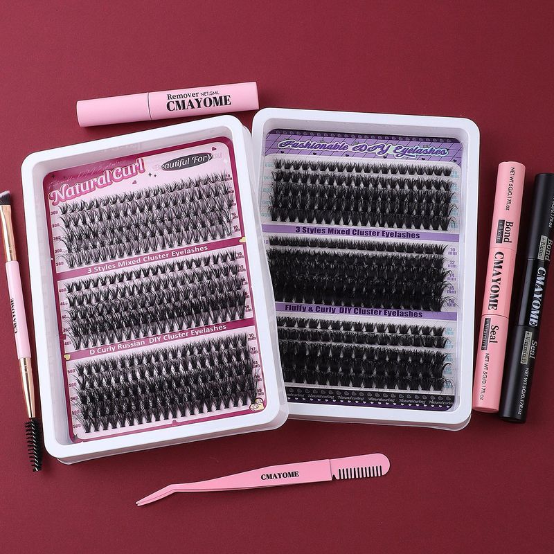DIY Sectional False Eyelashes - 100D D-Curl Messy Thick Curly Lashes - Easy To Apply, Long-Lasting - 10 Pairs/Box For Daily/Party_voghion.com