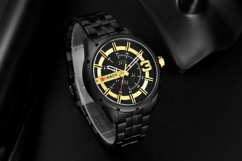 Men's Stainless Steel Waterproof Watch With Large Dial, Minimalist Design, Quartz Movement For Business And Casual Wear_voghion.com