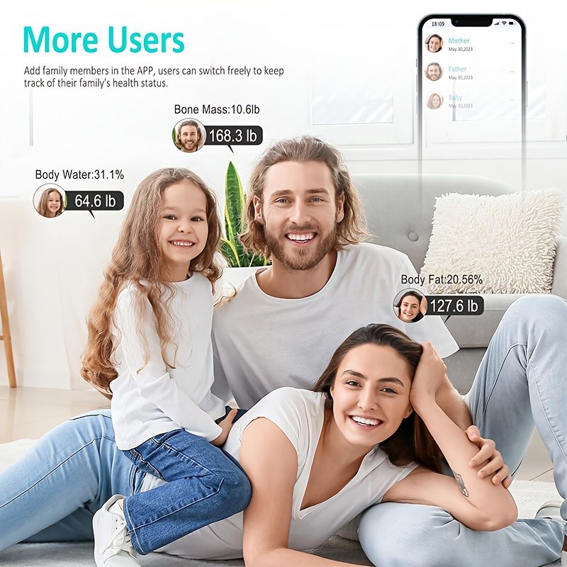 Aggiorna la tua bilancia digitale intelligente da bagno con misurazione wireless del grasso corporeo, BMI, massa muscolare e altri 18 parametri_voghion.com