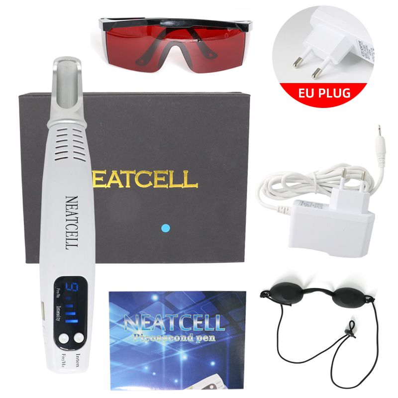 Picosecond Rød Blå Lys Terapi Tatovering Ar Muldvarp Fregne Fjernelse af mørke pletter hine Portable Beauty Laser Pen_voghion.com