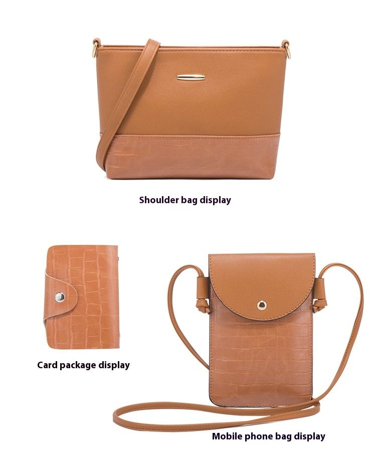 New Large Capacity Crocodile Pattern Handbag Fashionable Tassel Bag Trendy Single Shoulder Diagonal Four Piece Set Mother Bag_voghion.com
