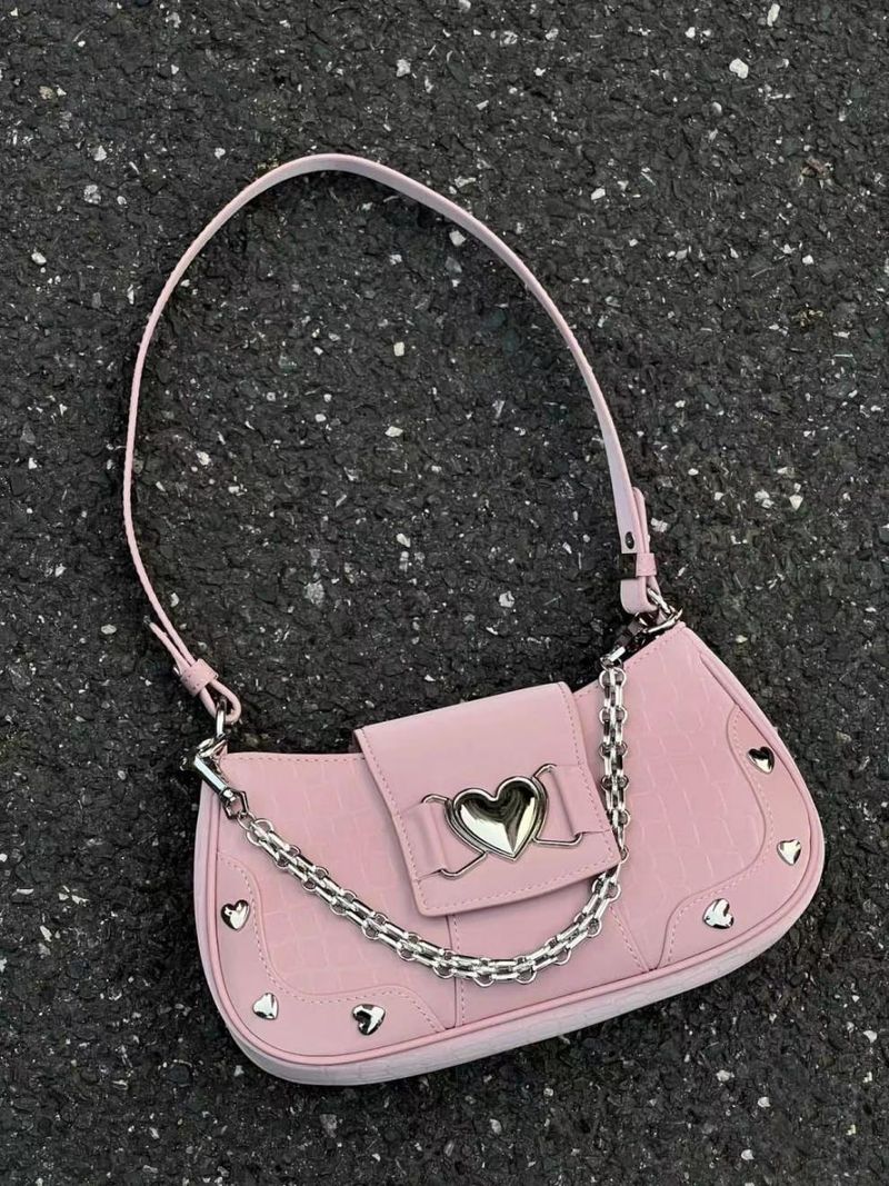2025 Fall/Winter New Women's Shoulder Bag Heart-Shaped Crossbody Bag Versatile Underarm Bag_voghion.com