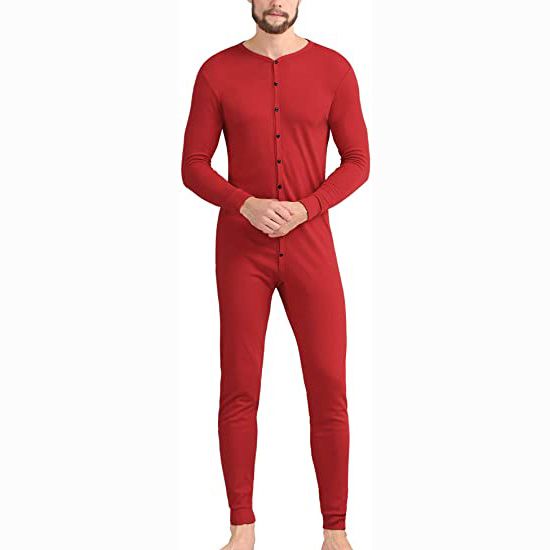 N029 Thermounterwäsche für Herren, Union Suits Pamas, Hemd und Hose, Bodysuit, Mem Family, langärmelig, Basisschicht, Weihnachten, One_voghion.com