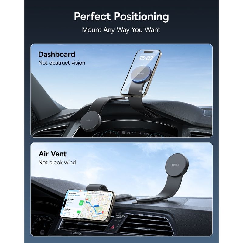 Baseus C02 Magnetic Car Phone Holder Easy Paste With Universal Compatibility For Dashborad_voghion.com