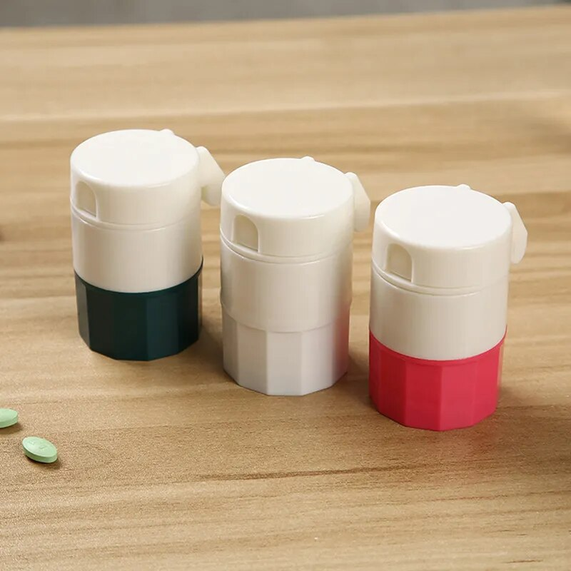 4 In 1 Portable Case Splitter Powder Pastillero Grinder Cutter Medicine Storage Drug Container Pill Box_voghion.com