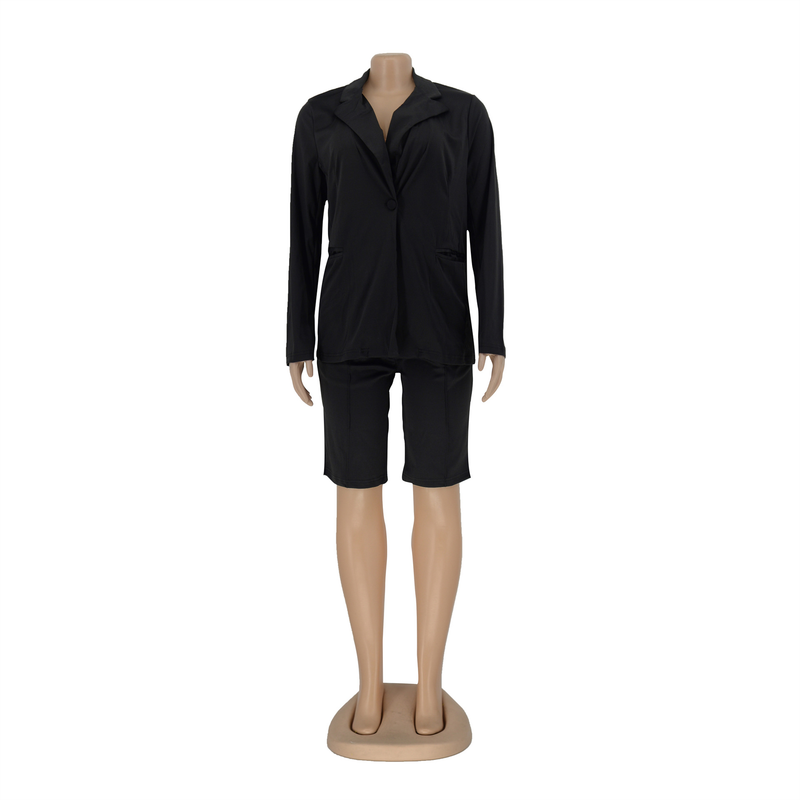 Dammekleeder Onofhängeg Websäit Kostümjacket Shorts Zweedeel Fréijoer Summer Casual Kostüm_voghion.com