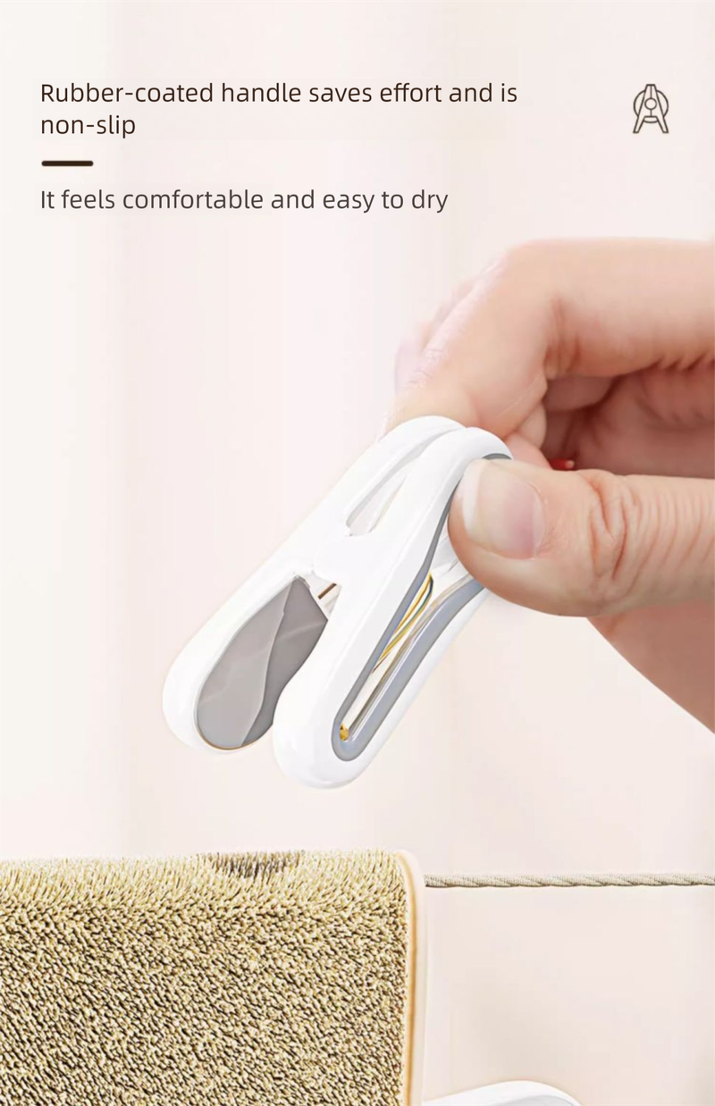 Geen sporenhanger Winddicht Vaste droogdeken Kleding Sokken Handdoeken Lakens Plastic Kleine clips Huishoudelijk_voghion.com