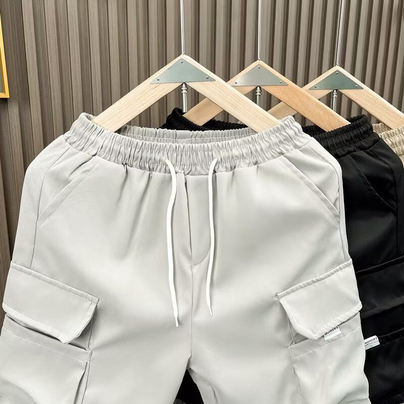 Men's Lightweight Summer Cargo Shorts - Relaxed Fit Casual Short Pants With Multiple Pockets, Straight Cut For Comfort (Black, Khaki, Gray) _voghion.com