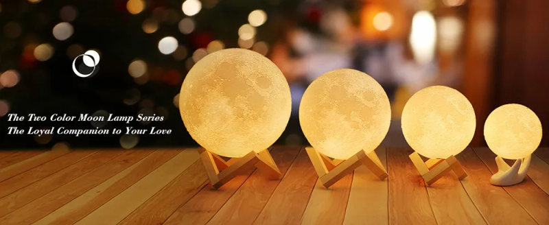 Veilleuse LED Lune étoilée – Batterie/USB, support, cadeau pour enfants, décoration de chambre en Europe_voghion.com