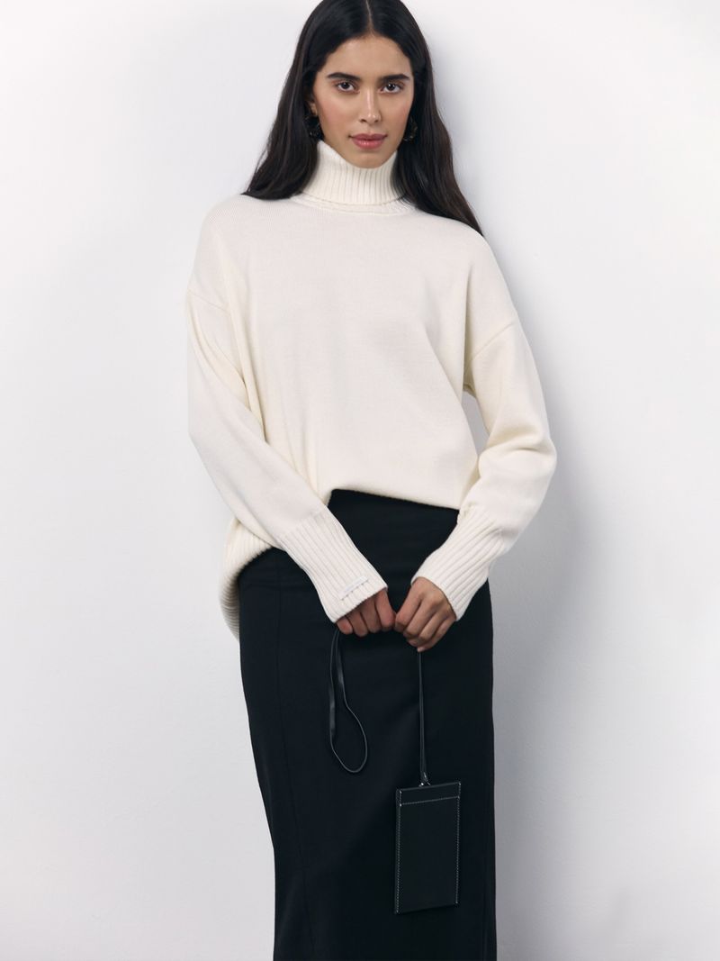 Übergroßer Pullover mit hohem Halsausschnitt für Damen – weicher Strickpullover mit überschnittenen Schultern, lässige, lockere Passform, bequemes, warmes Winteroberteil_voghion.com