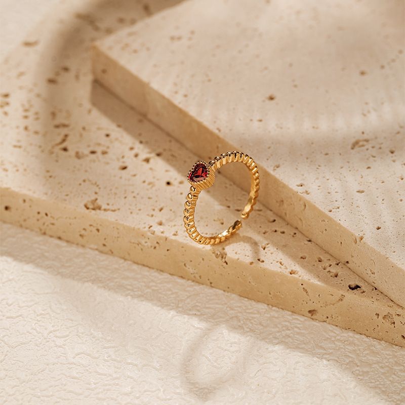 Anello di lusso leggero in zircone, vero oro galvanizzato, colore che preserva la trama del metallo, anello retrò francese, temperamento attivo, anello turchese_voghion.com