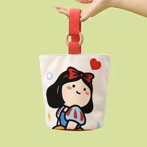 Borsa a secchiello con illustrazione INS, piccola borsa a tracolla in tela, per snack, per le gite_voghion.com