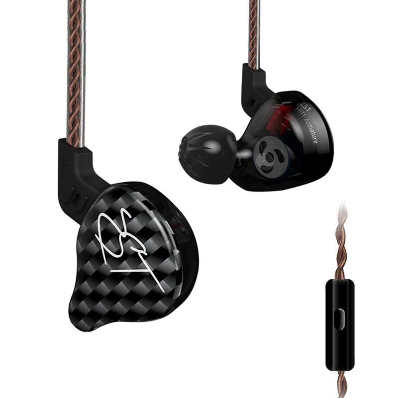 KZ-ZST Abnehmbarer HiFi-Heavy-Bass-In-Ear-Kopfhörer mit Kabel, Hybrid-Musik-Ohrhörer_voghion.com