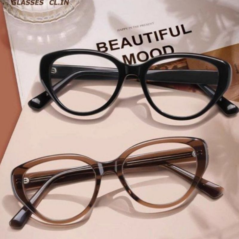 Occhiali da computer con montatura a occhio di gatto per donna, anti-luce blu, occhiali da vista ultraleggeri vintage alla moda per ragazze_voghion.com