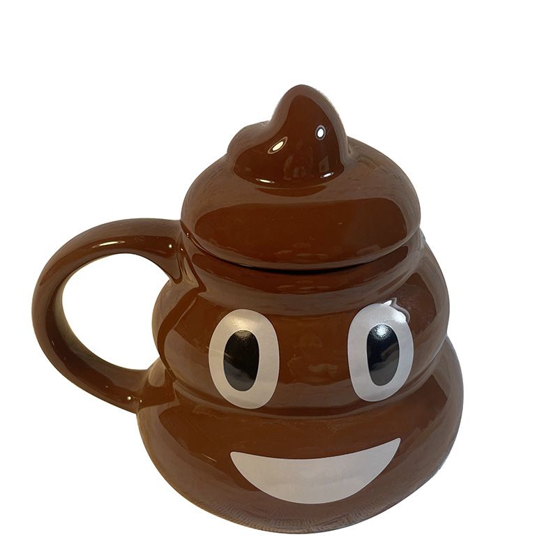 Tasse créative en céramique de forme mignonne, cadeau de farce, tasse à café d'eau de caca_voghion.com