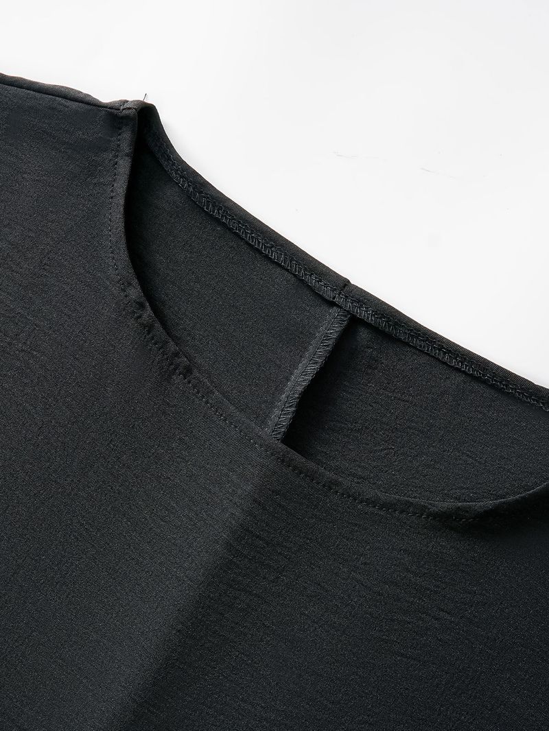 Damenbekleidung im neuen Stil, einfarbige Manschetten, Schlitz, nahöstliche muslimische Kleidung, langer Rock, modische und elegante Bluse, Kleid, Robe_voghion.com