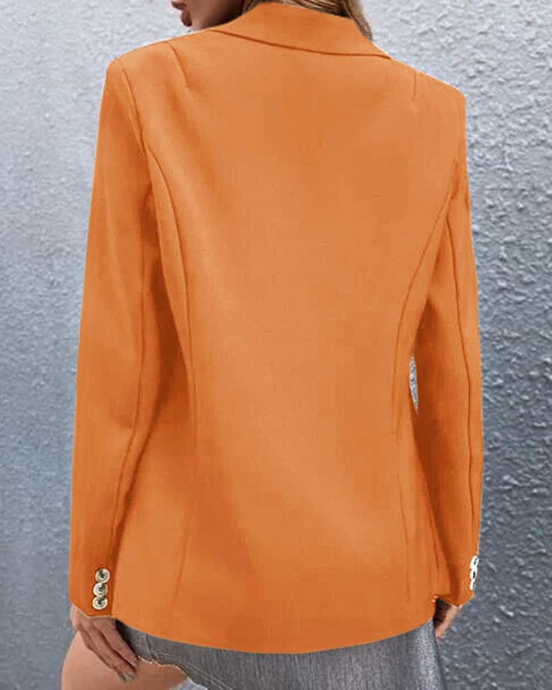 Women's Clothing Casual Long-sleeved Solid Color One-button Small Blazer Suit For Women_voghion.com