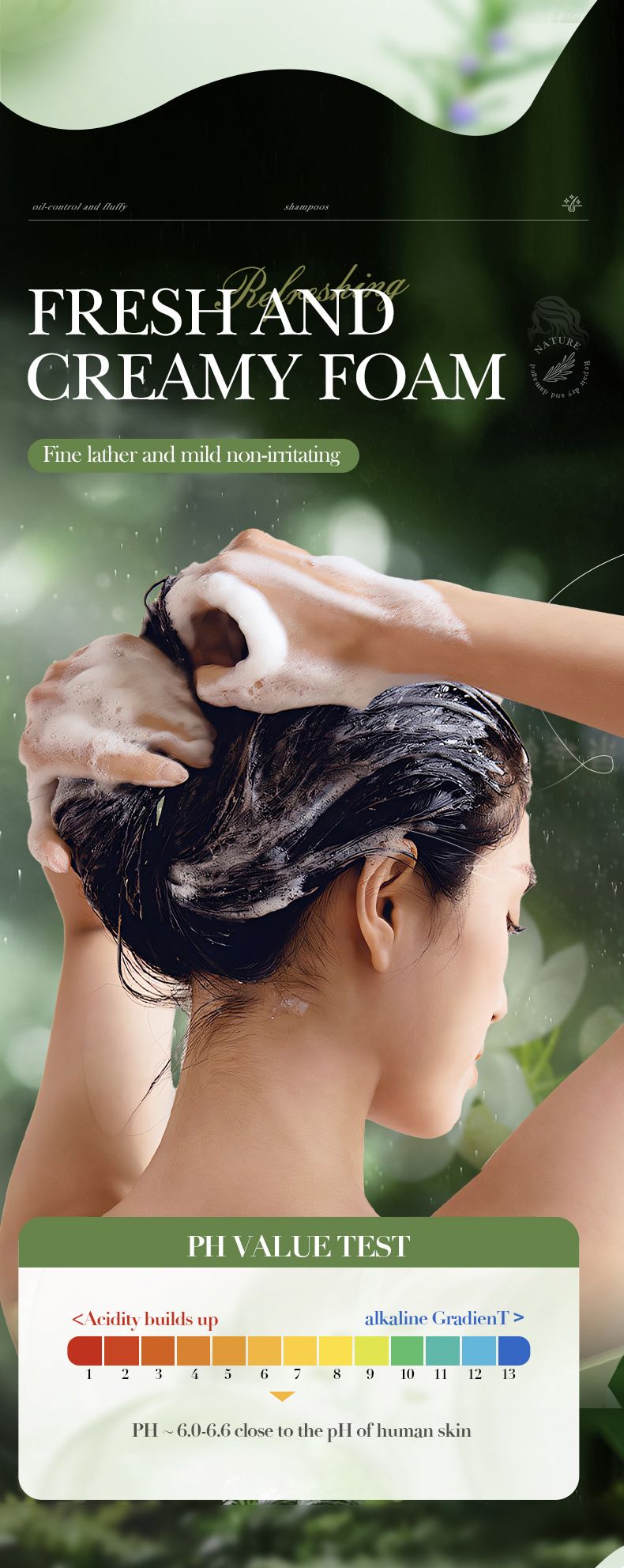 SADOER Peppermint Rosemary Strengthening And Volumizing Shampoo 350ml, Improve Hair Impurities_voghion.com