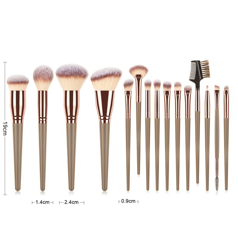 15 peças pincéis de maquiagem profissional conjunto bolsa base cílios sobrancelha sombra cosméticos maquiagem ferramenta_voghion.com