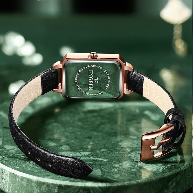Relógio pequeno verde da moda para senhoras, conjunto de pulseira, relógio de quartzo à prova d'água, pulseira de aço, relógio feminino, conjunto de relógios_voghion.com