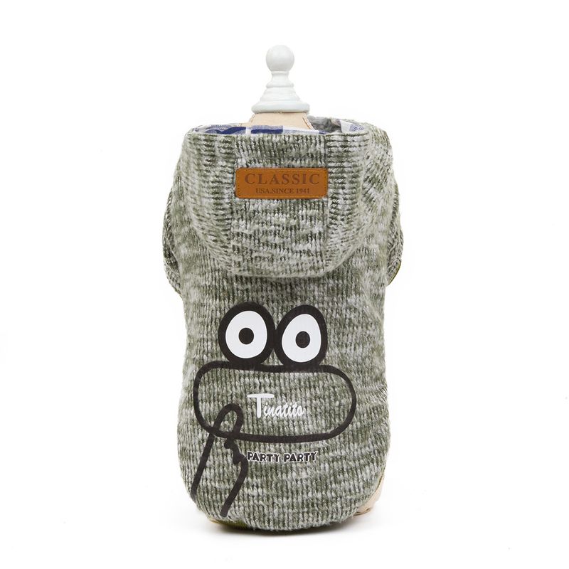 Cat Teddy Dog Höst- och vinterkläder för husdjur, fyrbenskläder, nya 19 Frog bomullskläder_voghion.com
