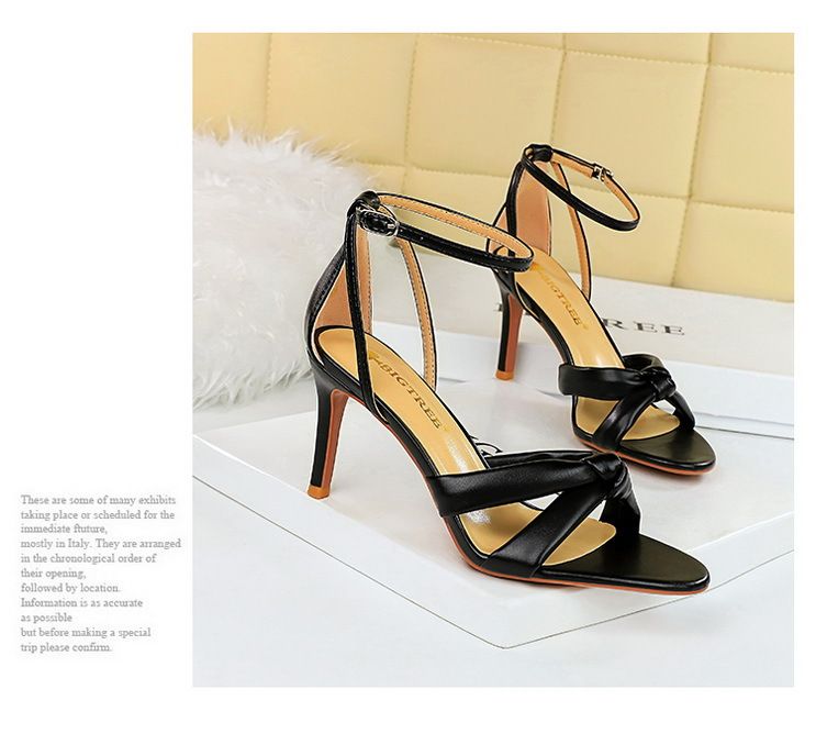 927-A6 Fashion Hollow Open Toe Cross Strap Summer High Heel Women's Shoes with Sandals_voghion.com