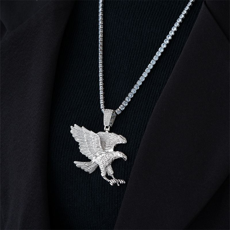 domineering eagle wings cool men's necklace hip hop punk Street hipster pendant jewelry_voghion.com