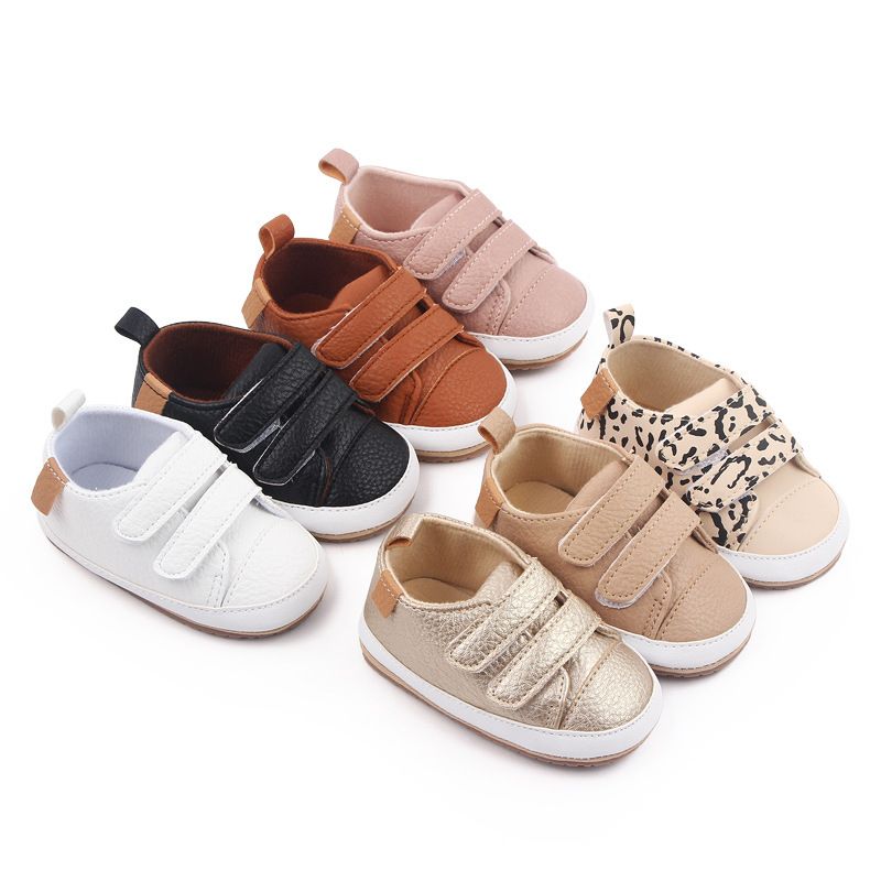 Mère et enfants printemps et automne chaussures bébé 3-6-12 mois bébé double Velcro chaussures enfant en bas âge chaussures bébé M22-13_voghion.com