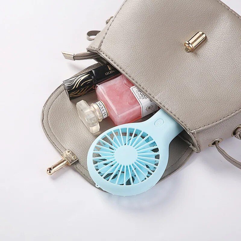 Handheld Mini Wiederaufladbare USB Fan Tasche Kleine Student Büro Desktop Tragbare_voghion.com