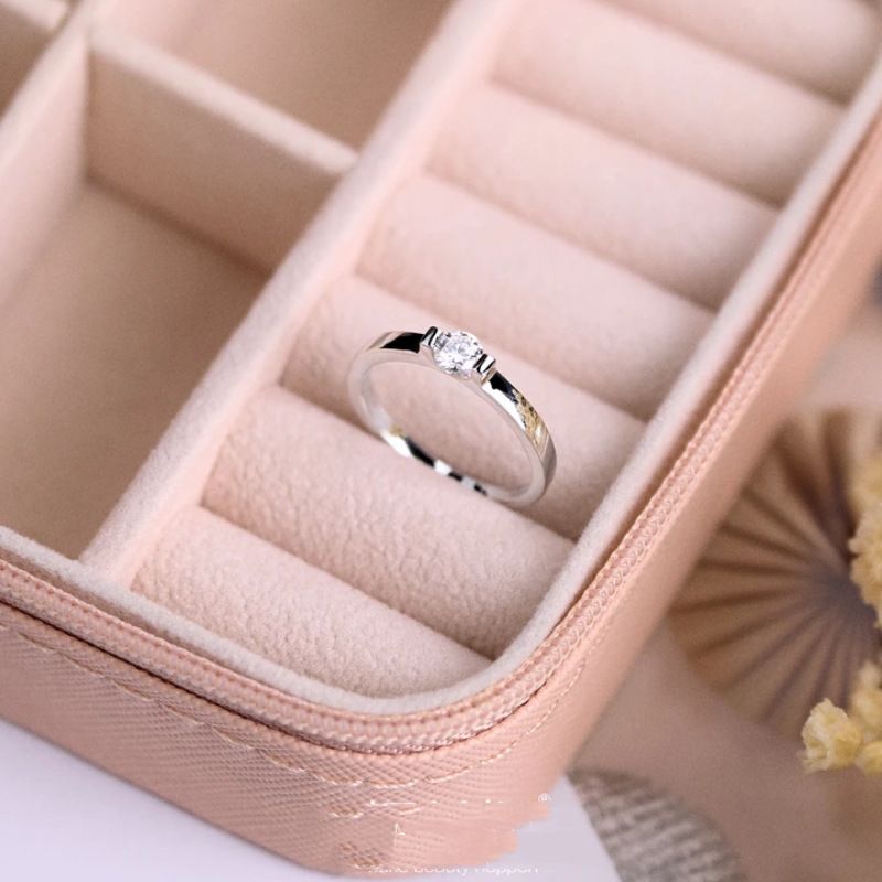 Sier 30 Point Moissanite Simple And Fashionable Dia Ring For Women_voghion.com