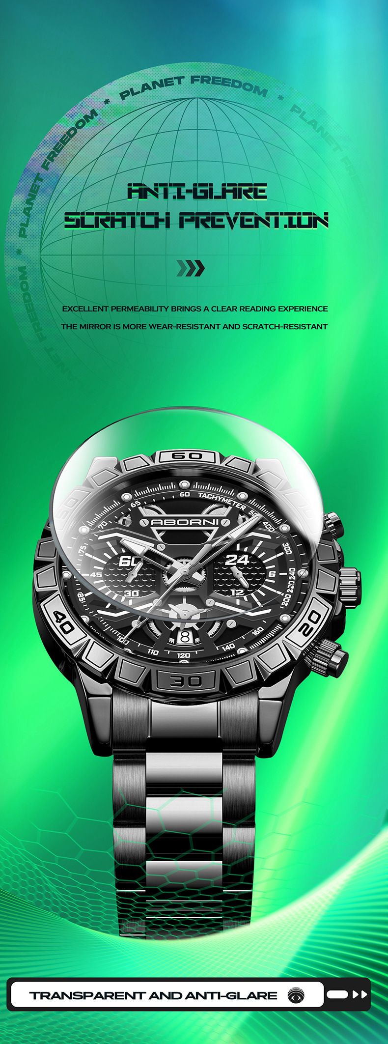 Men's Stainless Steel Quartz Watch With Skeleton Dial, Luminous Hands, Date Display, And 30M Water Resistance - Fashionable & Versatile Timepiece_voghion.com