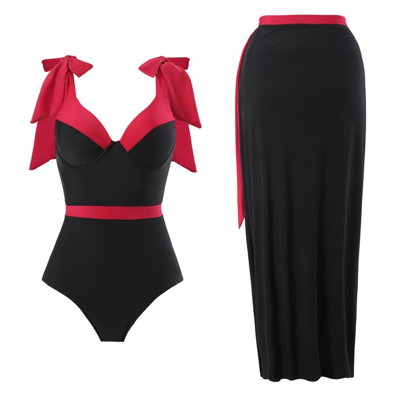 Maillot de bain une pièce uni pour femme, couvrant le ventre et amincissant_voghion.com