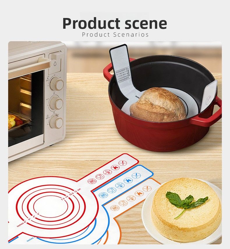 Siliconen Macaron Glasvezel Oven met Dubbele Handgrepen Brood Transfer Koekjes Dutch Bakmat_voghion.com