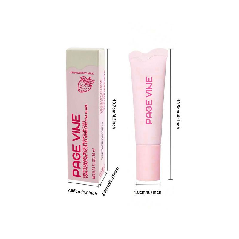 Schönheit & Gesundheit PAGE VINE Glossy Lip Balm Lippenstift Feuchtigkeitsspendendes Peeling Lippenöl Schutz_voghion.com