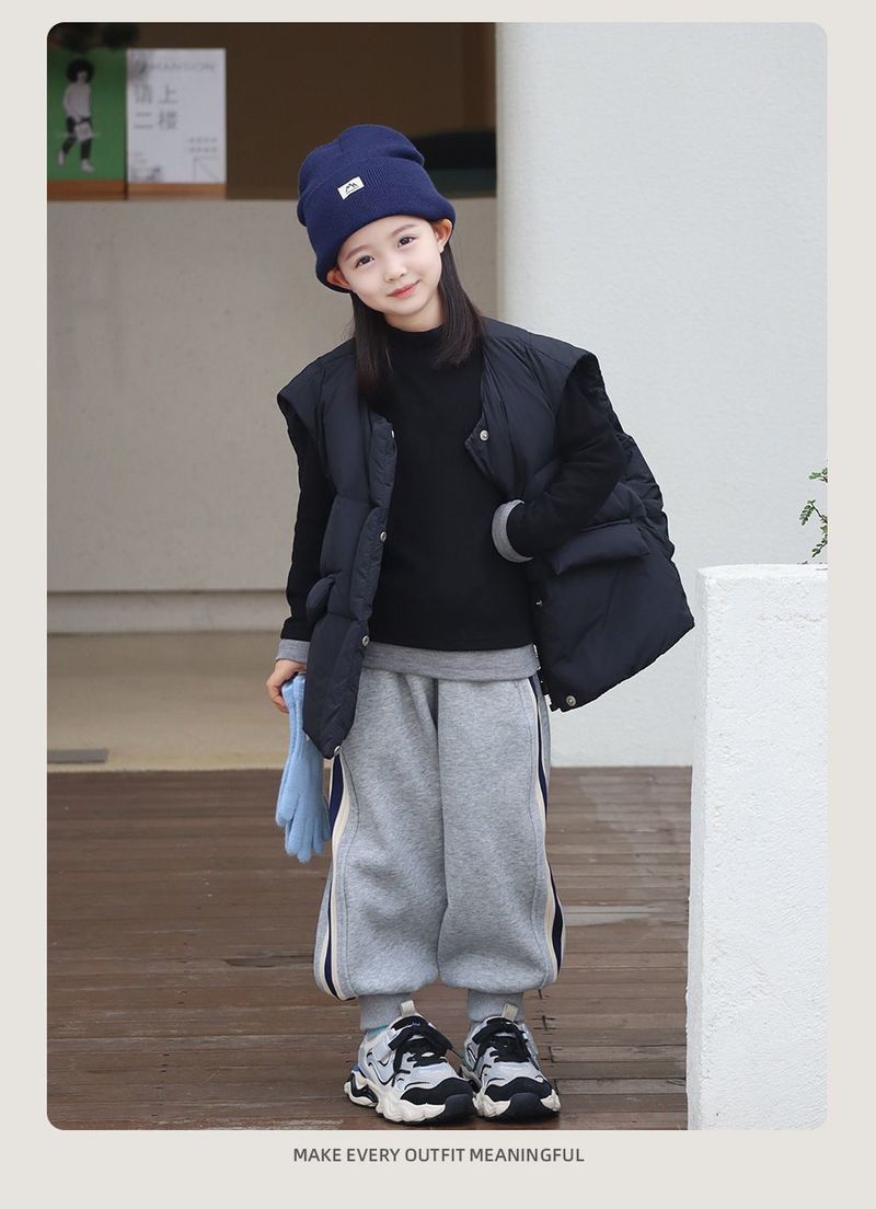 Doudoune trois-en-un en coton pour enfants, manteau chaud et épais pour l'automne et l'hiver, pour enfants de taille moyenne et grande, manteau en coton tendance pour garçons et filles_voghion.com