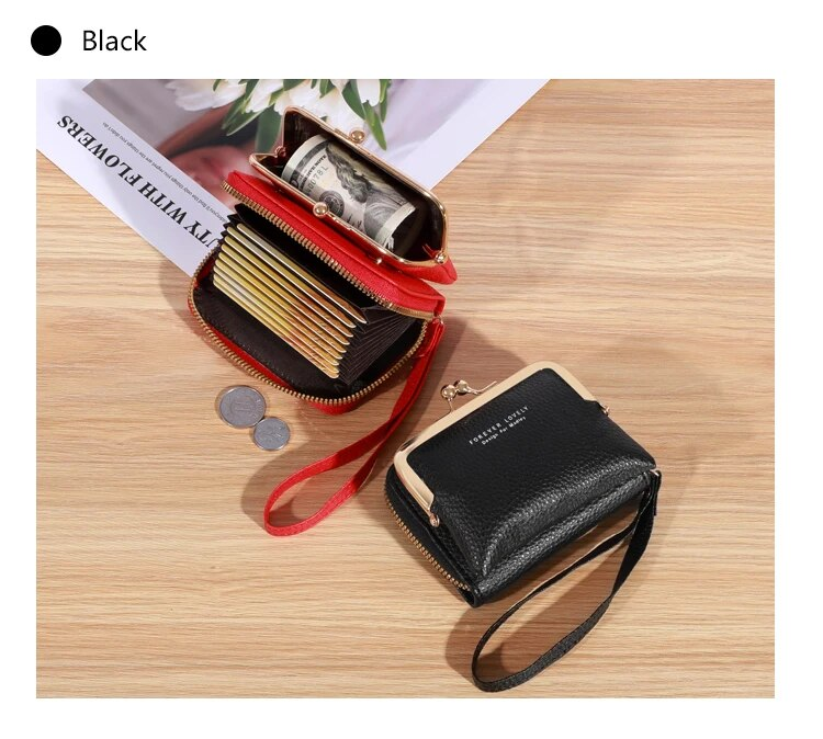 PU Women's Wallet Coin Wallet Brand Designer Women's Leather Wallet Mini Women's Wallet Coin Pocket_voghion.com