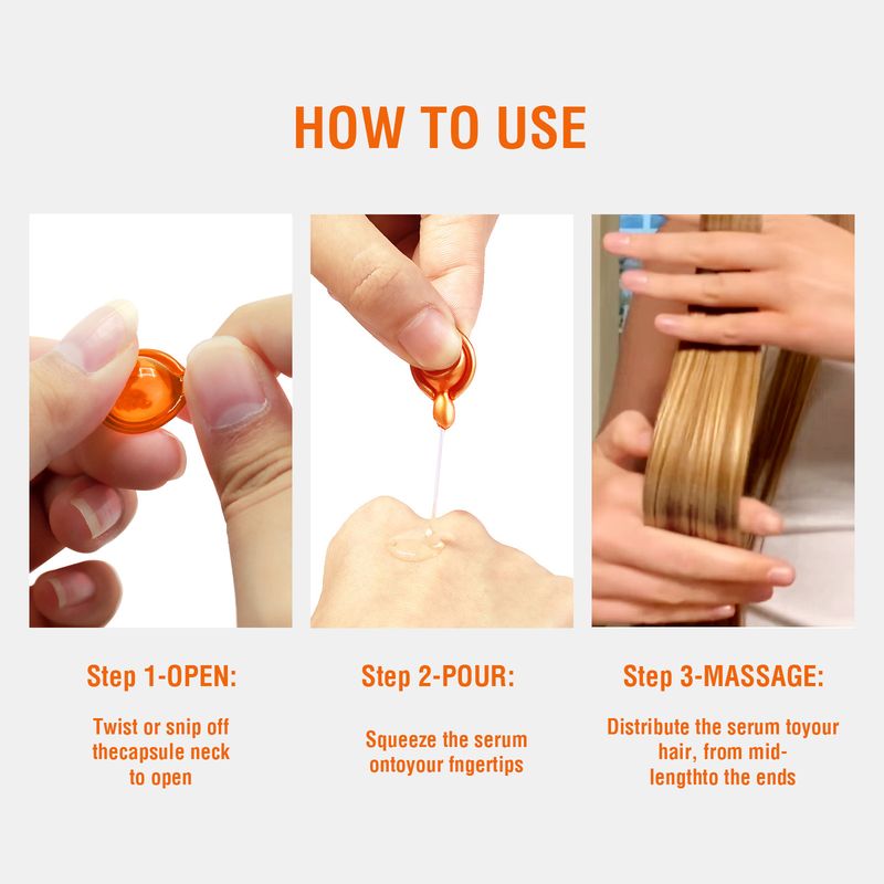 Capsule di profumo per capelli OUKEYA - Trattamento all'olio di argan formato da viaggio da 40 pezzi per il controllo dell'effetto crespo, i danni da calore e la protezione del colore, balsamo senza risciacquo._voghion.com