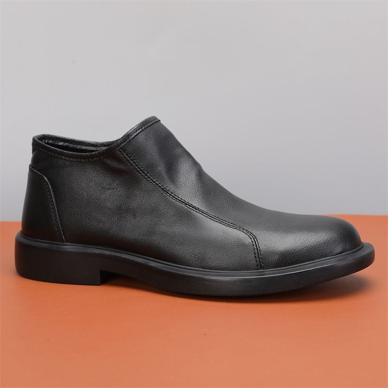 Cowhide Single Layer Low Top Men's Casual Shoes Breathable Genuine Soft Leather Boots Men_voghion.com