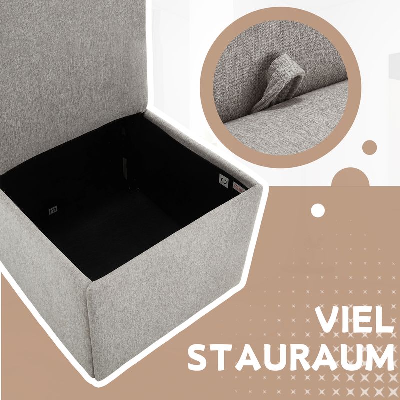 Esszimmerstühle 2er Set Drehstühle Mit Rollen, Weiß Light Grey Leinen_voghion.com