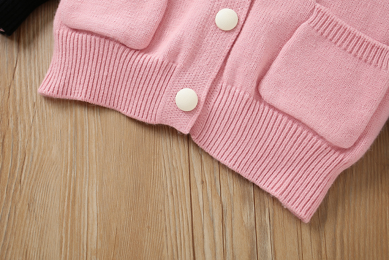 Mädchen Pullover Rock 2023 Herbst/Winter Neue Modische Lange ärmeln Western Strick Top Flare Hosen kinder Zwei_voghion.com