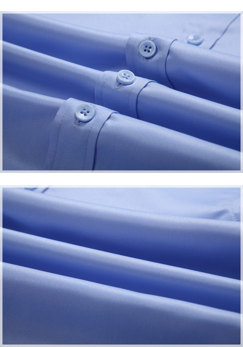 Men's business solid color slim-fit top multi-color shirt_voghion.com