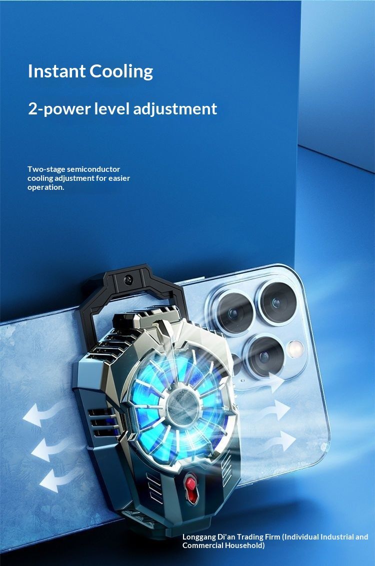Digitex New Model Phone Cooler Semiconductor Artifact Air Cooling Charging Ultra Quiet Noiseless Clip-on Back Clip Fan_voghion.com
