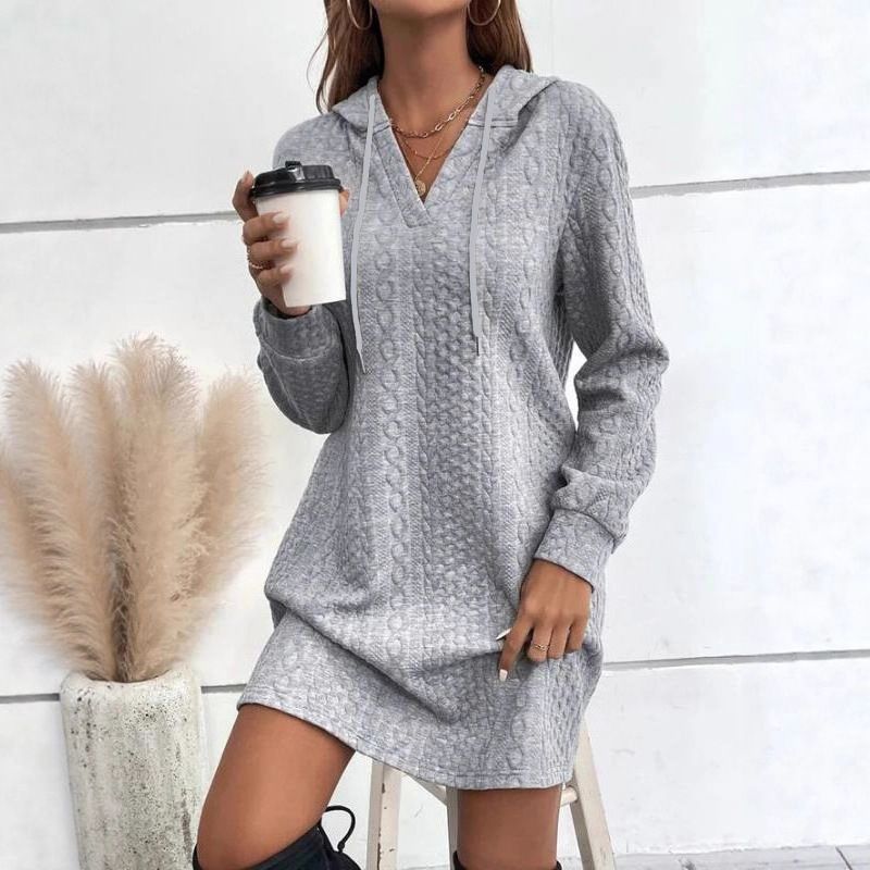 Oversize-Strickpullover mit Kapuze für Damen – gemütlicher Langarmpullover mit Kängurutasche für Herbst und Winter_voghion.com