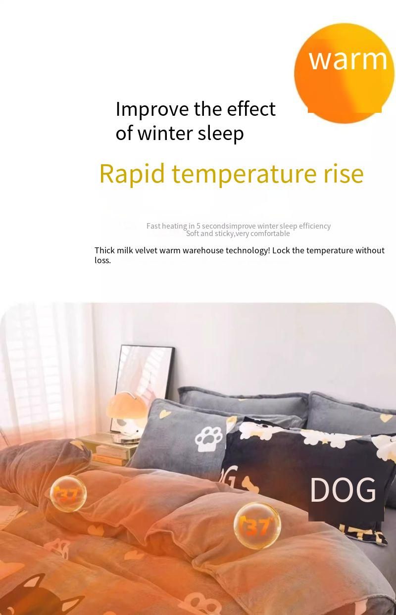 Copripiumino invernale in pile color latte, pezzo unico, copripiumino in pile corallo, pile spesso, pile bifacciale, 150, per una persona, 180x200x230_voghion.com