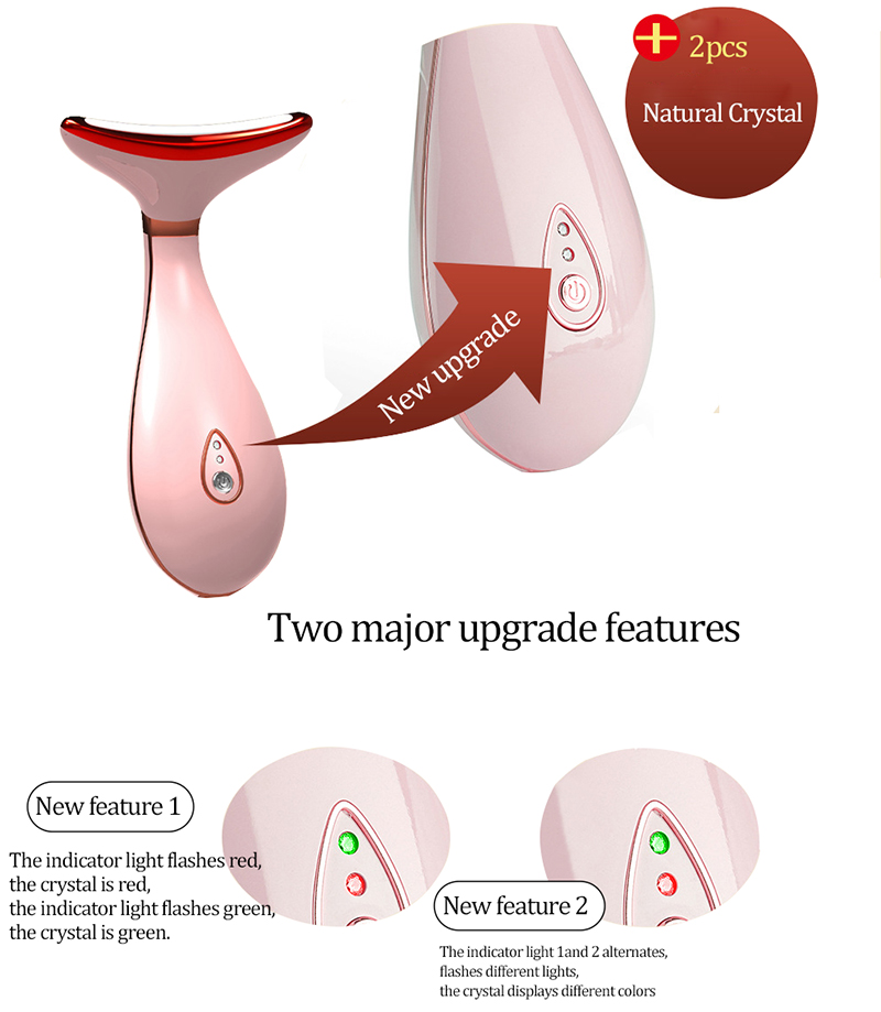 LED Face Neck Photon Therapy Skin Tighten Beauty Device Reduce Double Chin Anti Wrinkle Remove Lifting Mas_voghion.com