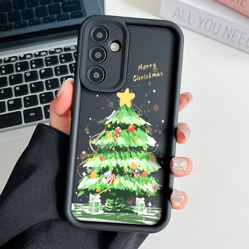 Carcasă de telefon pentru Samsung S24 S25 S21 S22 S23 Plus Ultra S20 FE A50 05 10 11 03 04 30 20 Crăciun pom de Crăciun moale din silicon_voghion.com