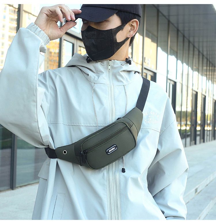 Nuova borsa da cintura per esercizi Borsa a tracolla da uomo casual alla moda per donna Borsa a tracolla da uomo di grande capacità resistente all'acqua e all'usura_voghion.com