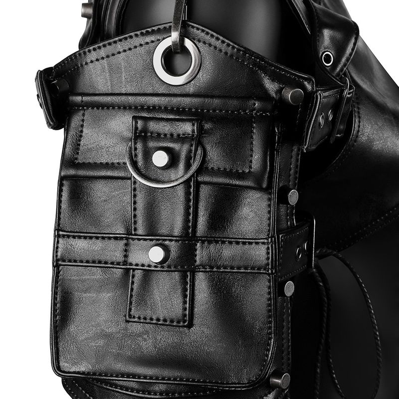 Damen Punk PU Leder Damen Umhängetasche Halloween Bühnenperformance Rüstung Zubehör_voghion.com